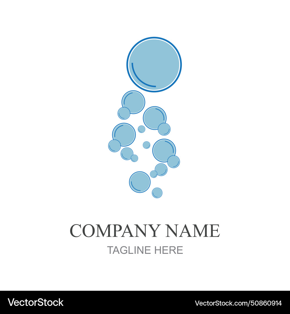 Bubbles icon element design template web Vector Image