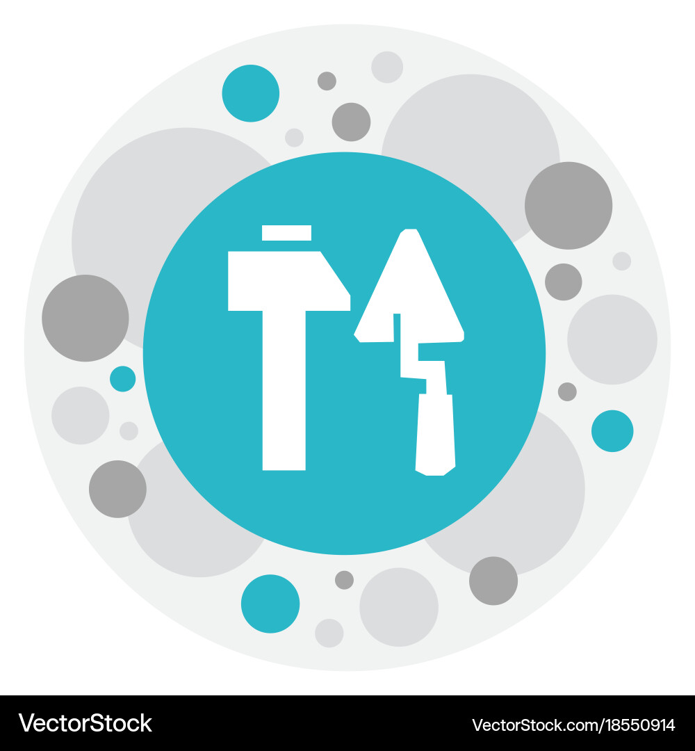 Building symbol on hammer Vector Image