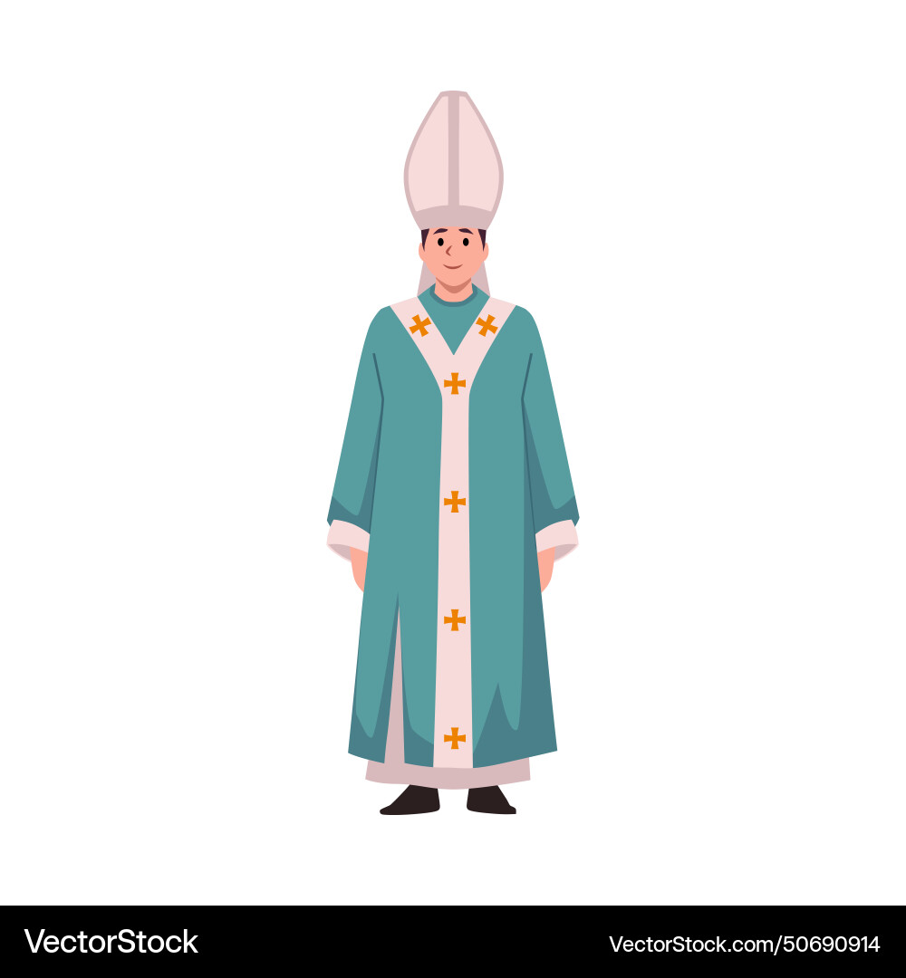 Catholic priest pope catholicism religious Catholic priest pope catholicism religious vector image