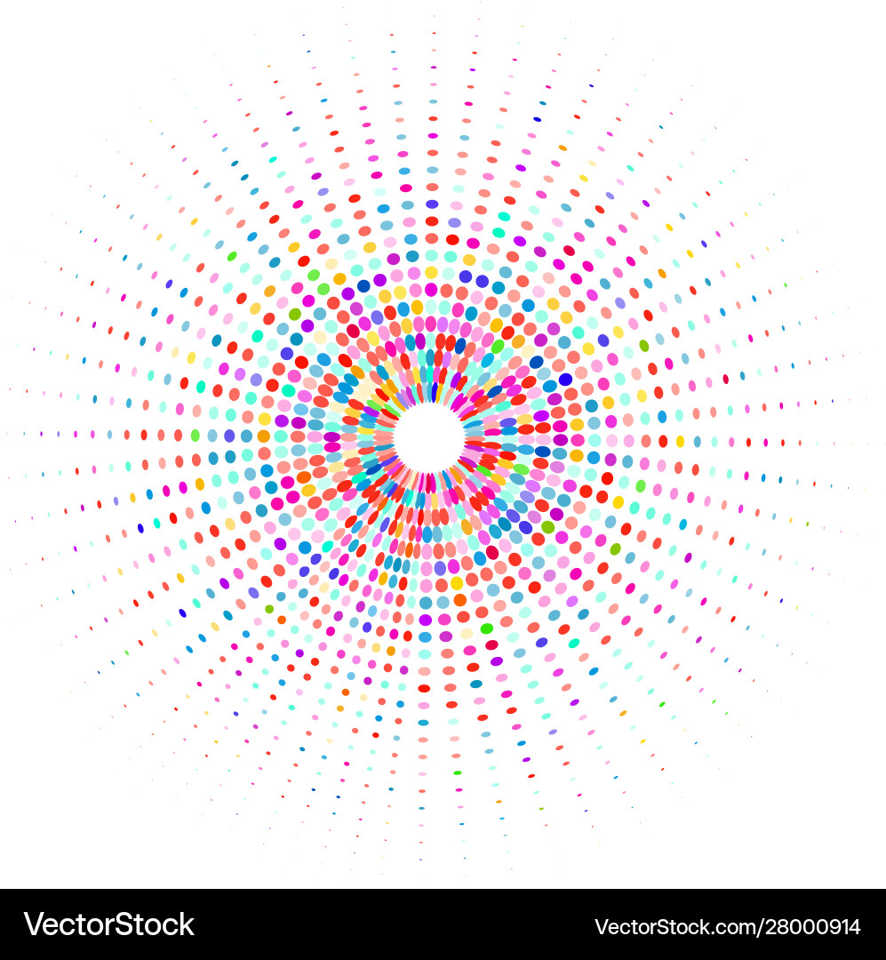 Circle with multicolored rays Circle with multicolored rays vector image