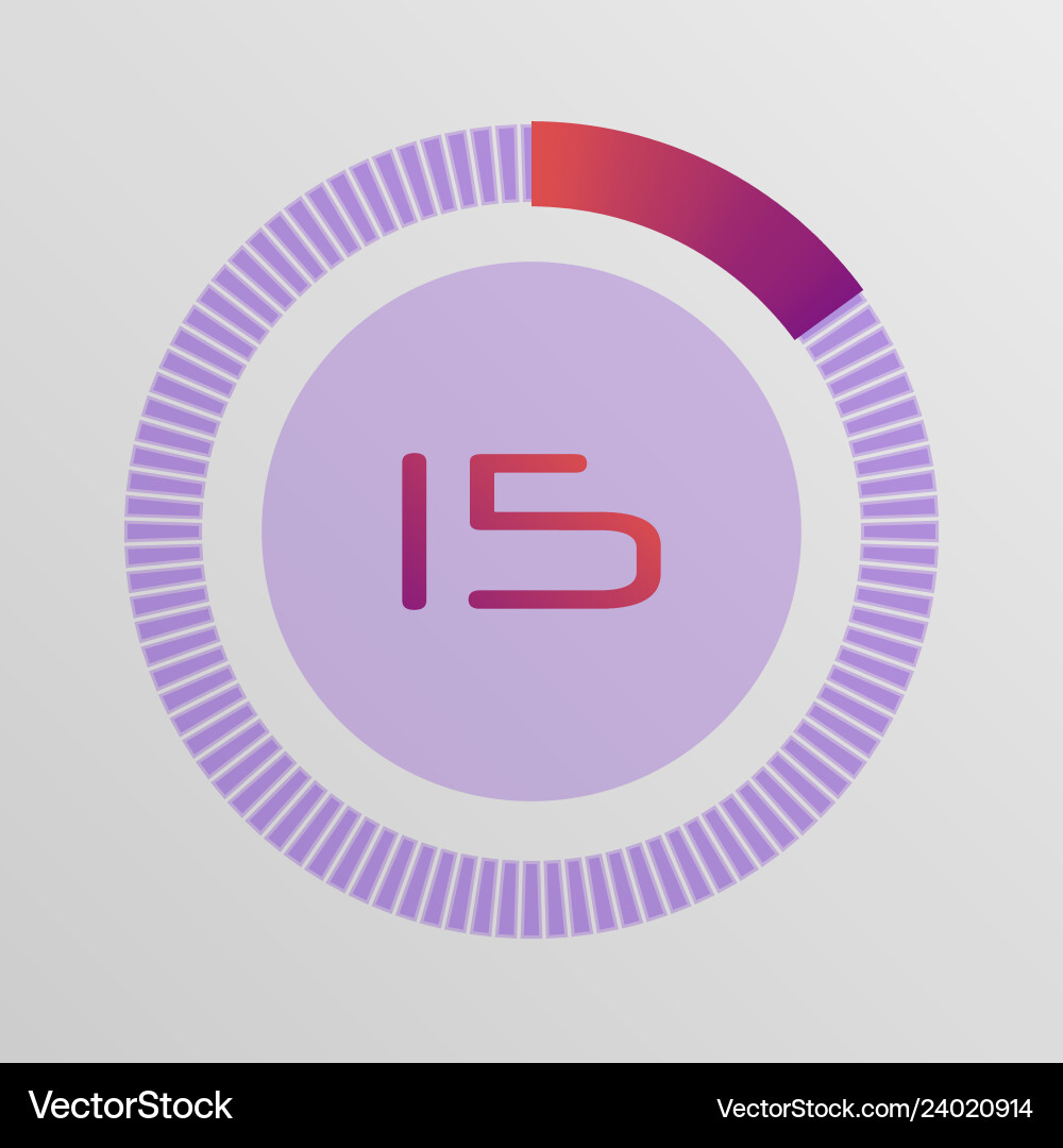 Circular interval timer Circular interval timer vector image