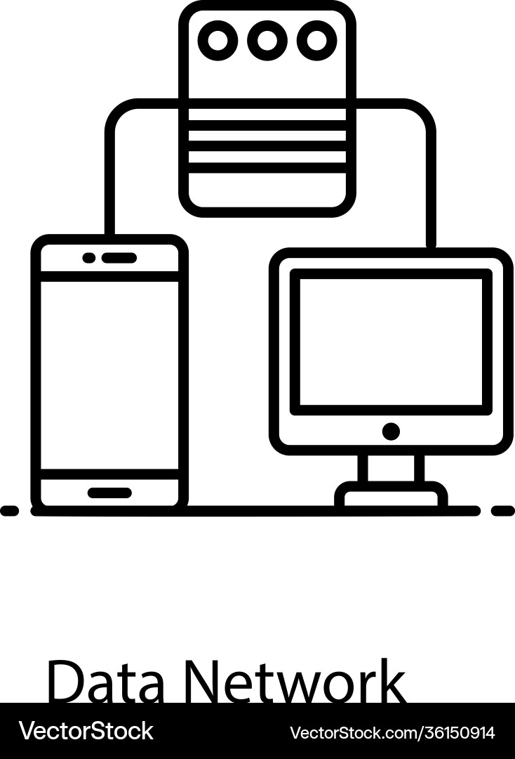Data network Vector Image