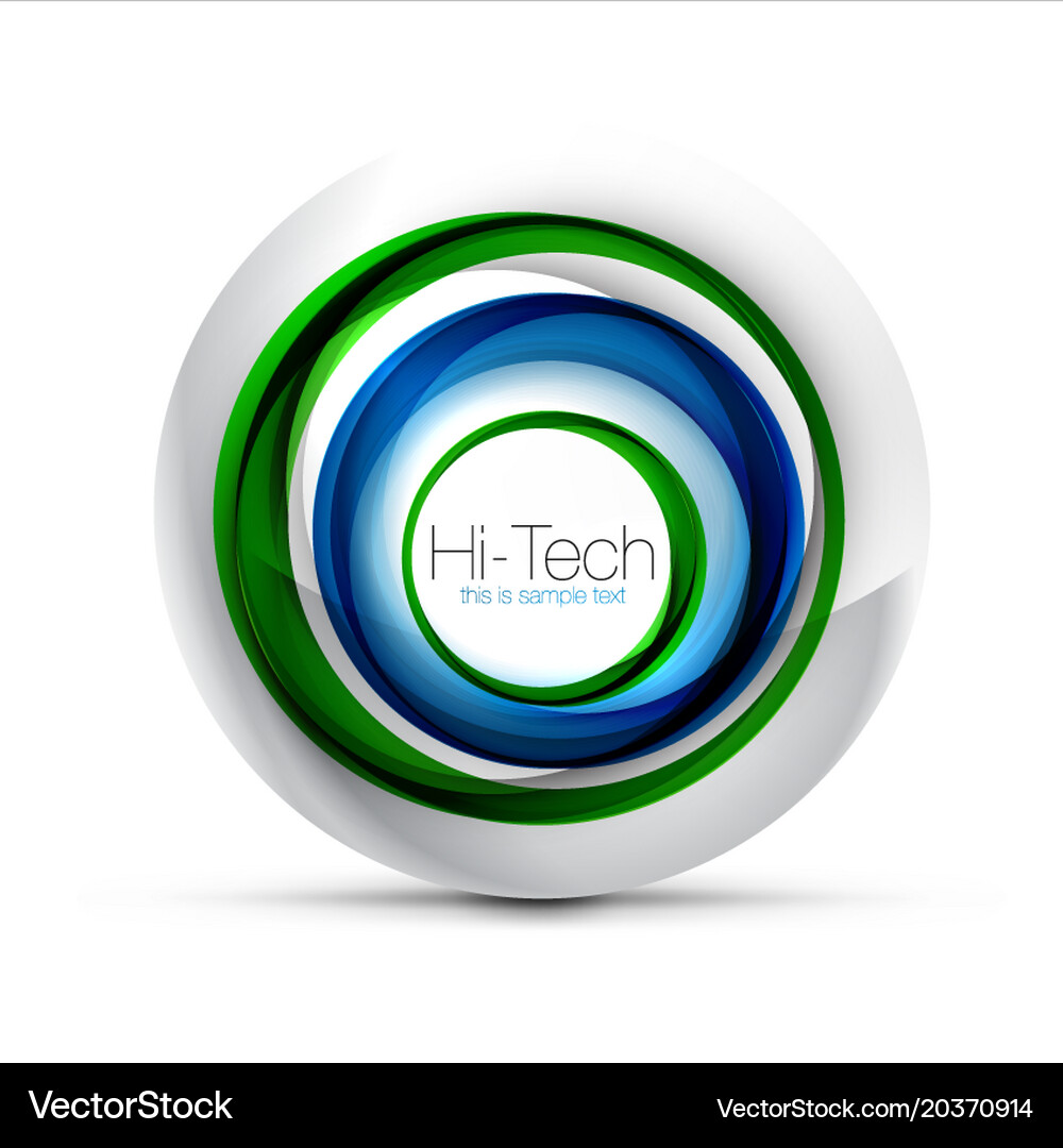 Digital techno sphere web banner button or icon vector image