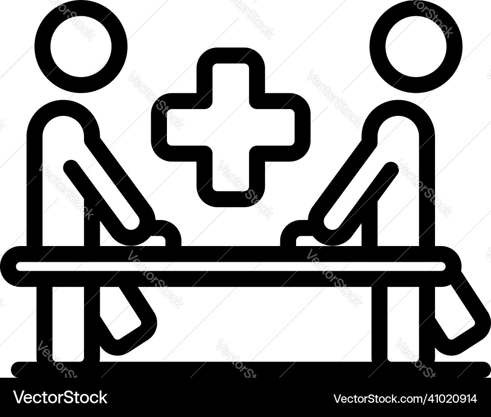Sport doctor icon outline medical man Sport doctor icon outline medical man vector image