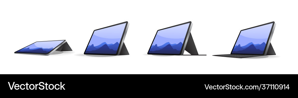 Tablet collection with different case style Tablet collection with different case style vector image