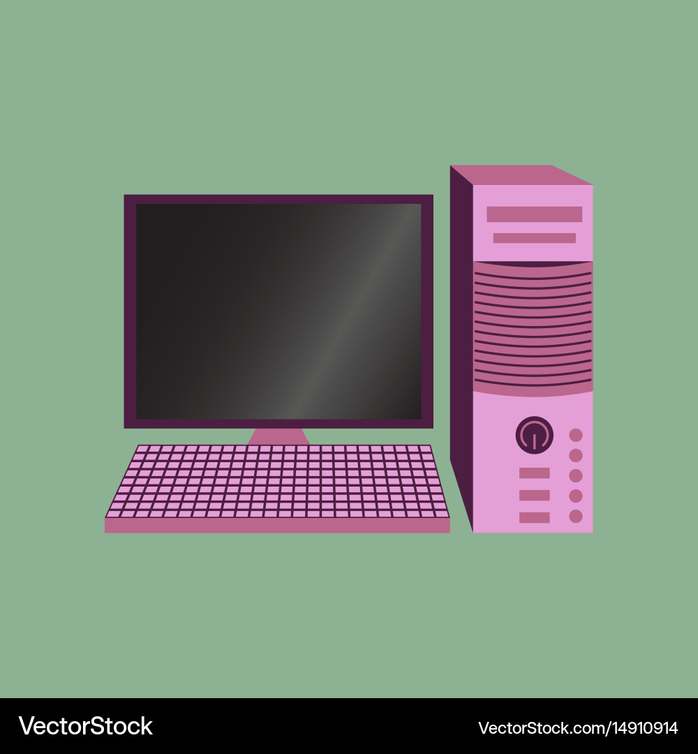 Technology gadget in flat design computer vector image