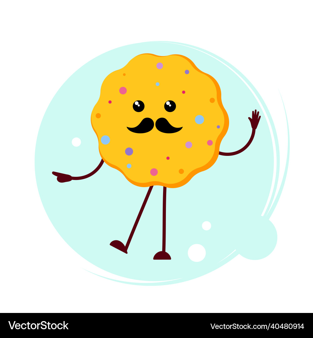 Web browser cookie character funny internet vector image