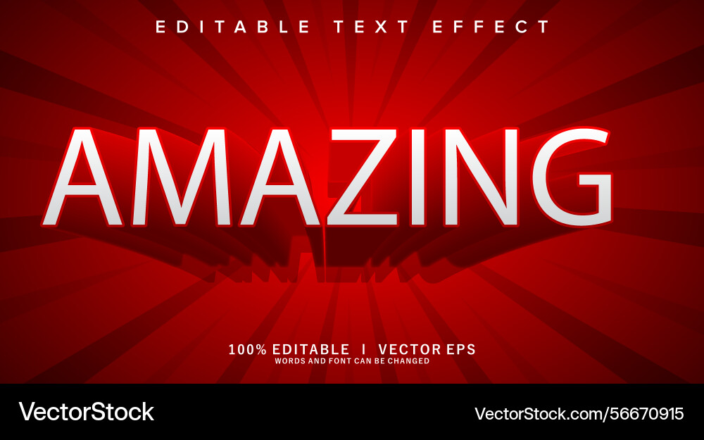 Amazing text effect with modern style design Amazing text effect with modern style design vector image