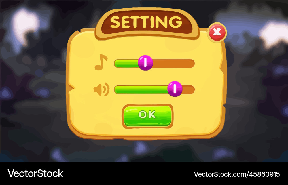 Complete set of level button game ui pop-up icon vector image