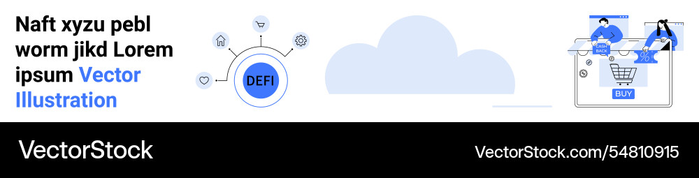 Digital financial concepts with defi network Digital financial concepts with defi network vector image