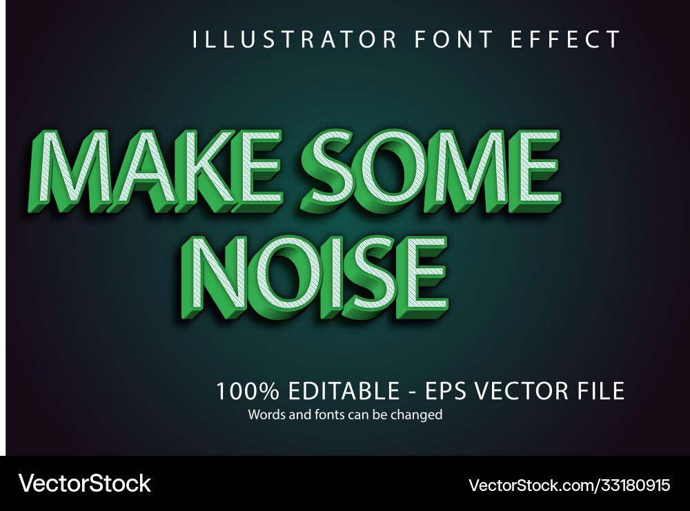 Editable text style effect typography template vector image