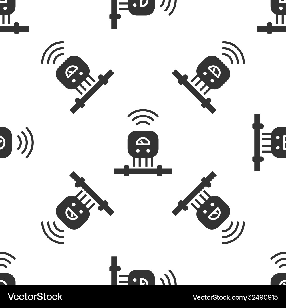 Grey smart sensor system icon isolated seamless Grey smart sensor system icon isolated seamless vector image