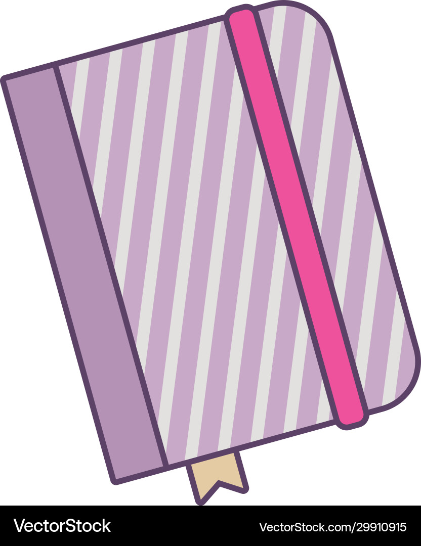 Isolated school notebook line and fill style icon vector image