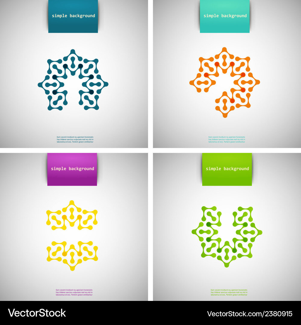Modern Tech Patterns - Abstract Shapes Vector Image