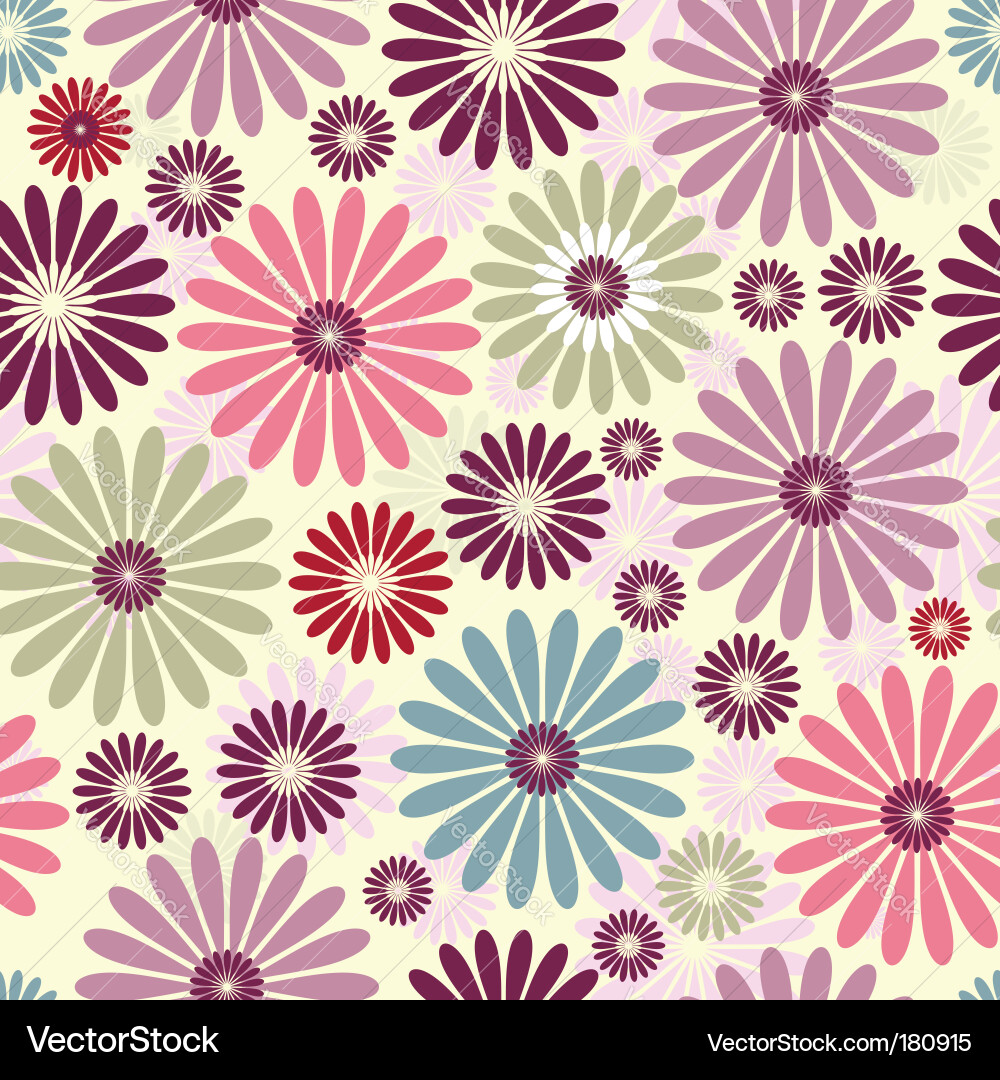 Pastel Floral Seamless Pattern Vector Image
