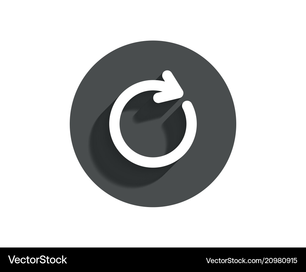 Refresh simple icon rotation arrow sign vector image