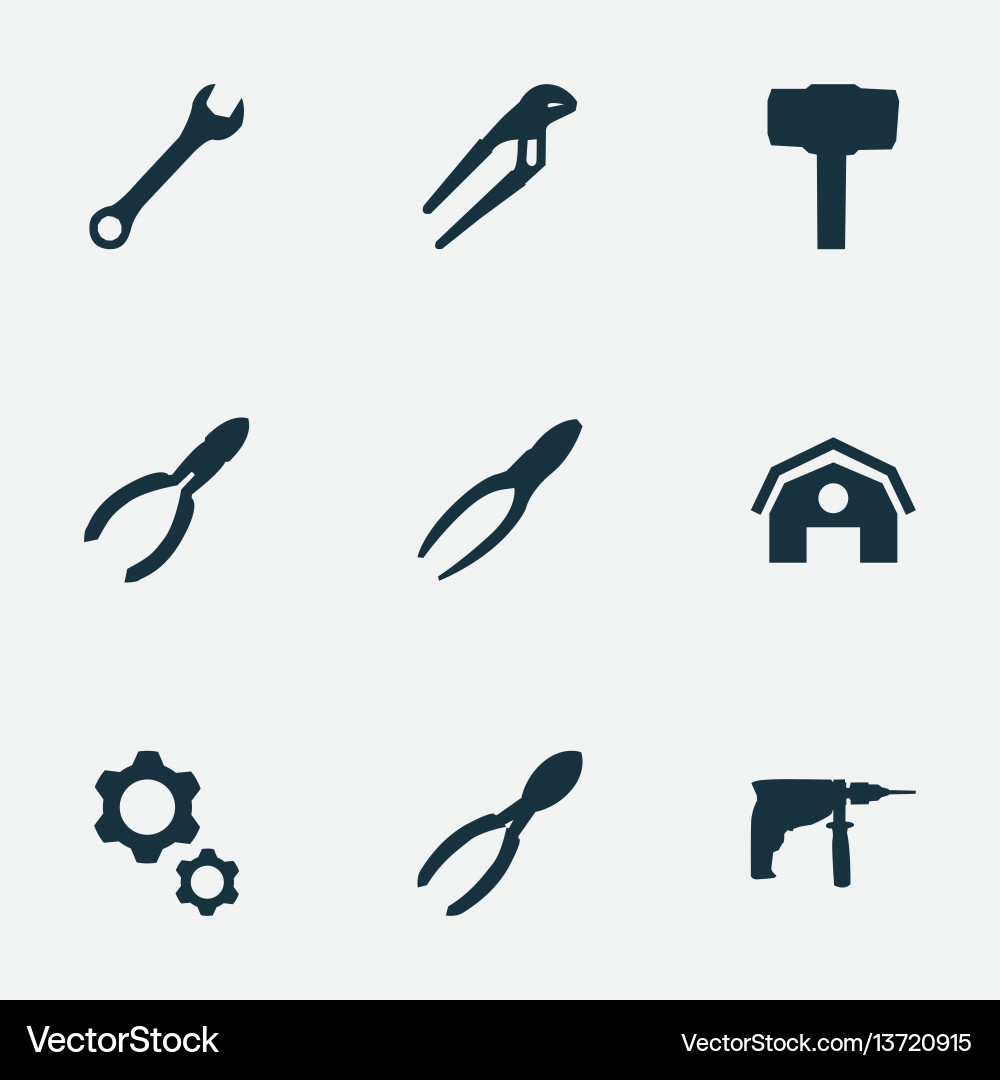 Set of simple axe icons Set of simple axe icons vector image