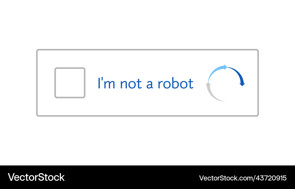 Template for entering captcha im not a robot Template for entering captcha im not a robot vector image