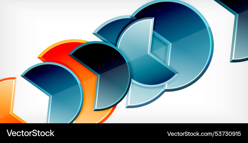 Trendy round shapes with triangular angle design Vector Image