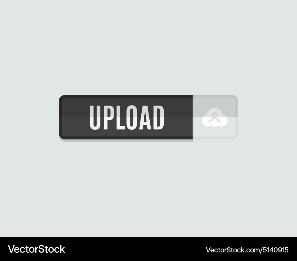 Upload web button flat design vector image