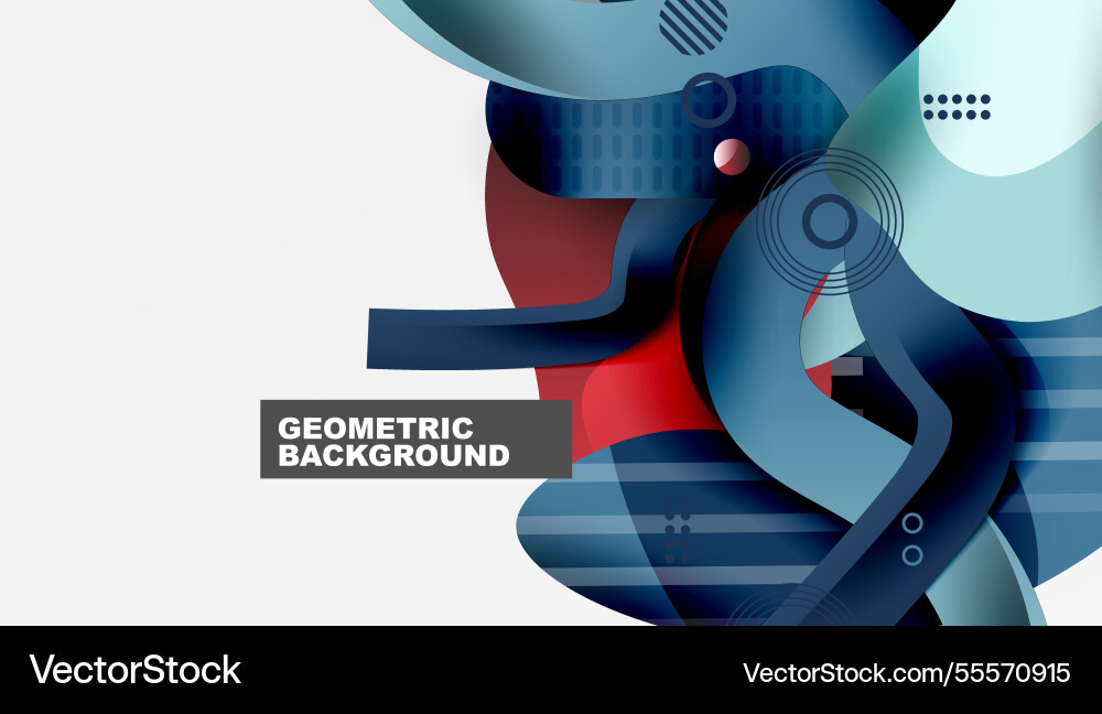 Vibrant abstract background overlapping shapes Vector Image