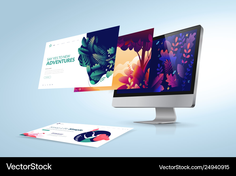 Website Development Concepts vector image