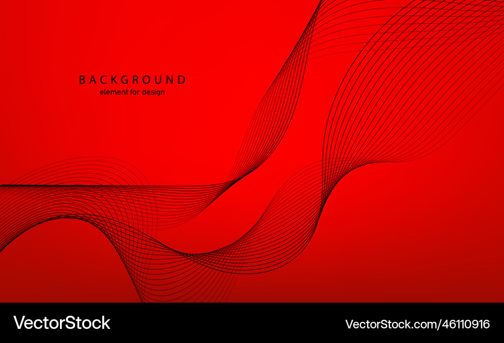 Abstract gradient background wave element vector image