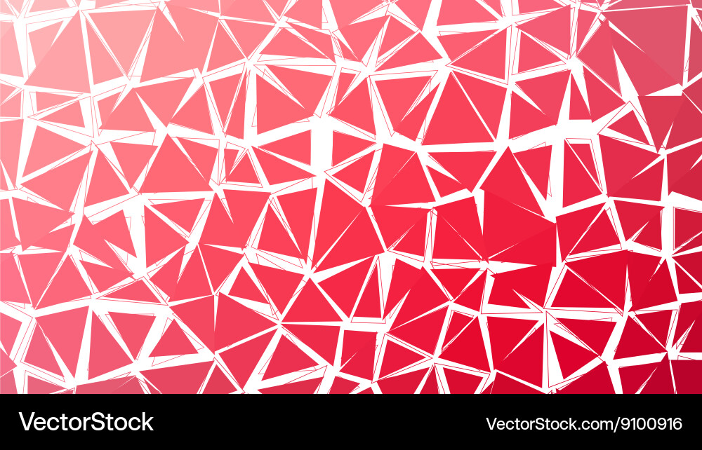 Abstract red gradient lowploly of many vector image