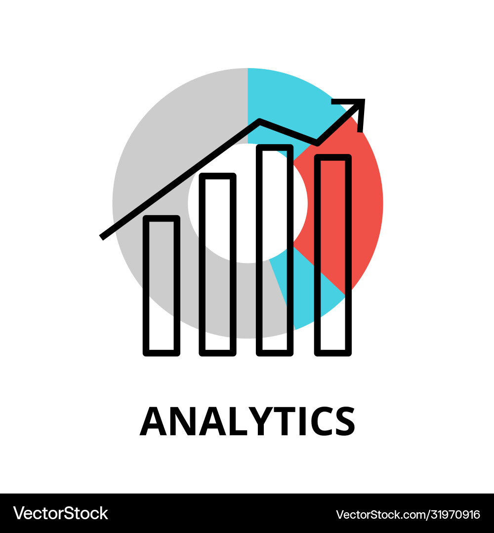Analytics icon for graphic and web design Vector Image