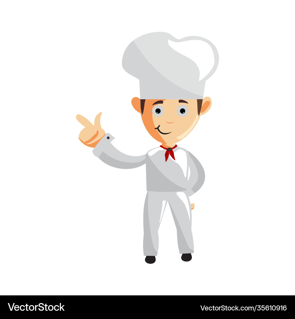 Chef character creation template pose fun Chef character creation template pose fun vector image
