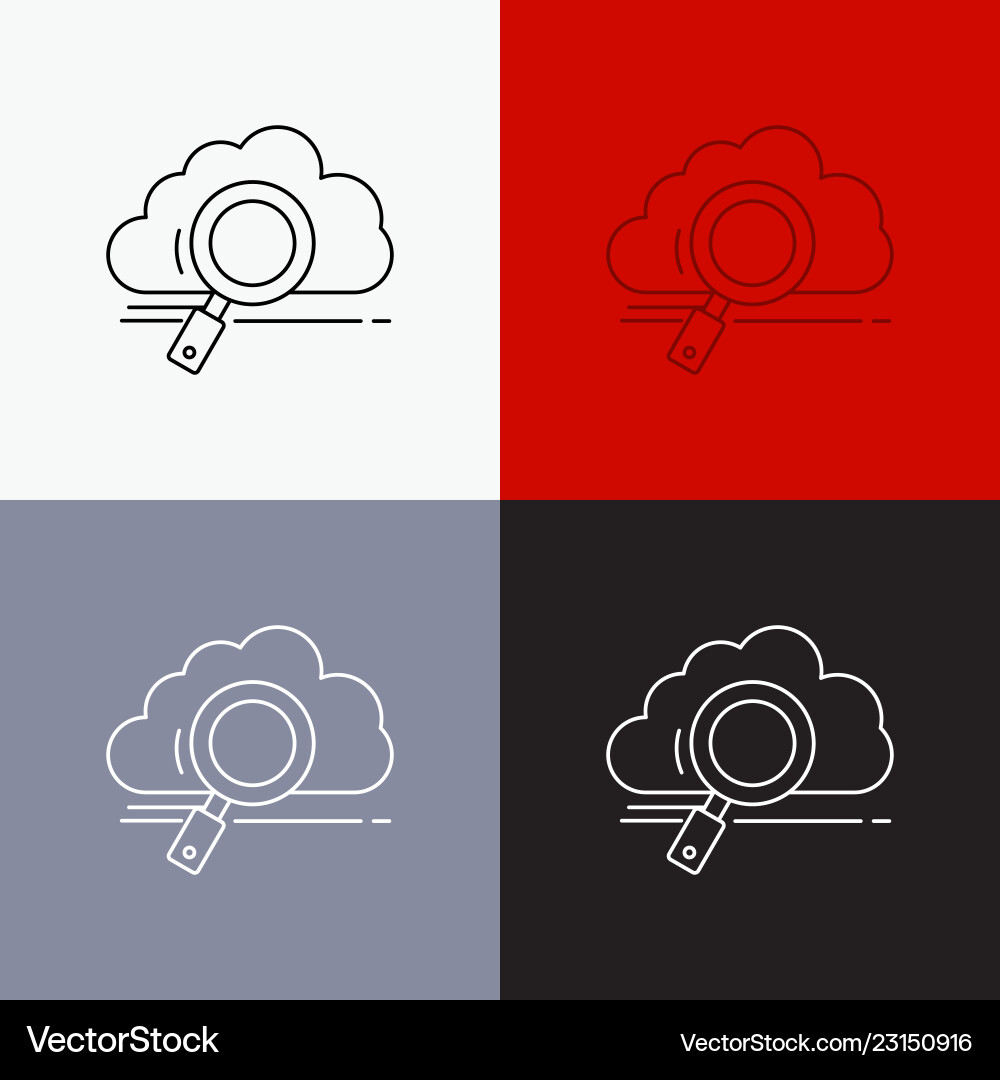 Cloud search storage technology computing icon Cloud search storage technology computing icon vector image