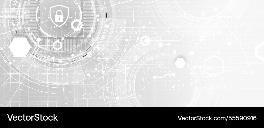 Digital lock protect data flow in global network Digital lock protect data flow in global network vector image