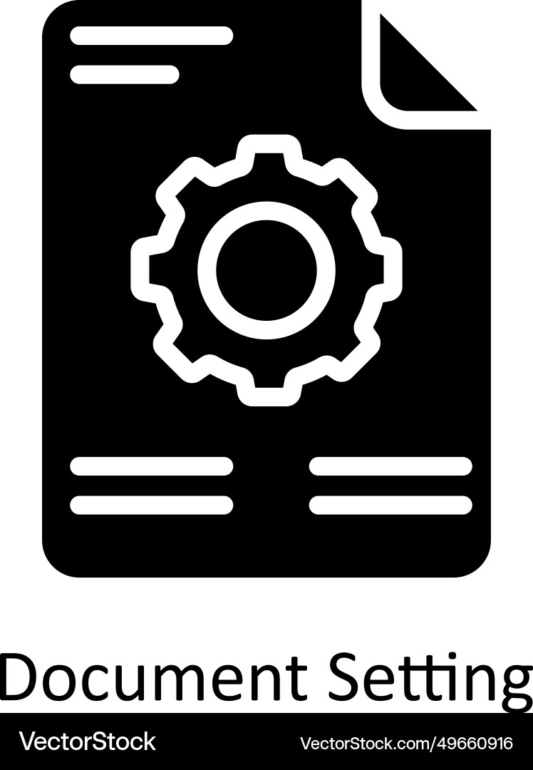 Document setting solid icon design illust vector image