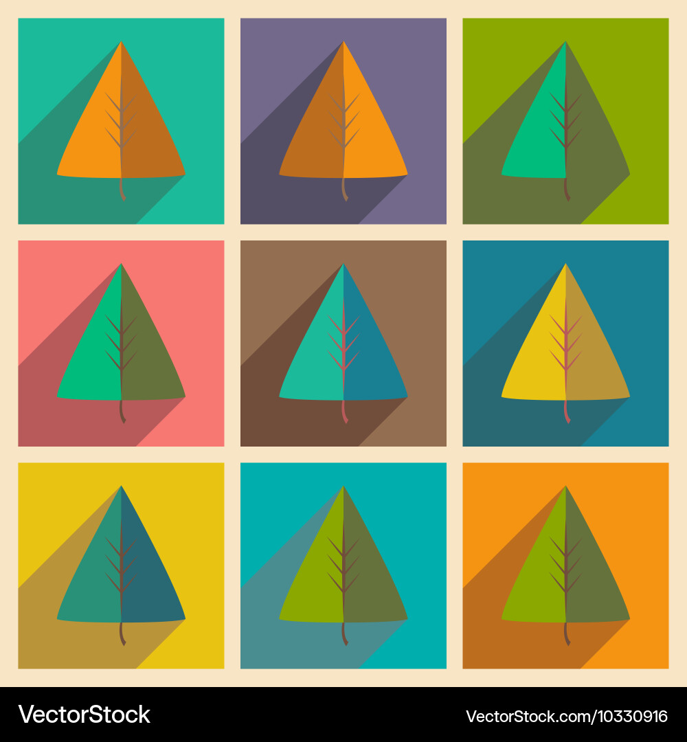 Flat with shadow concept and mobile application Vector Image