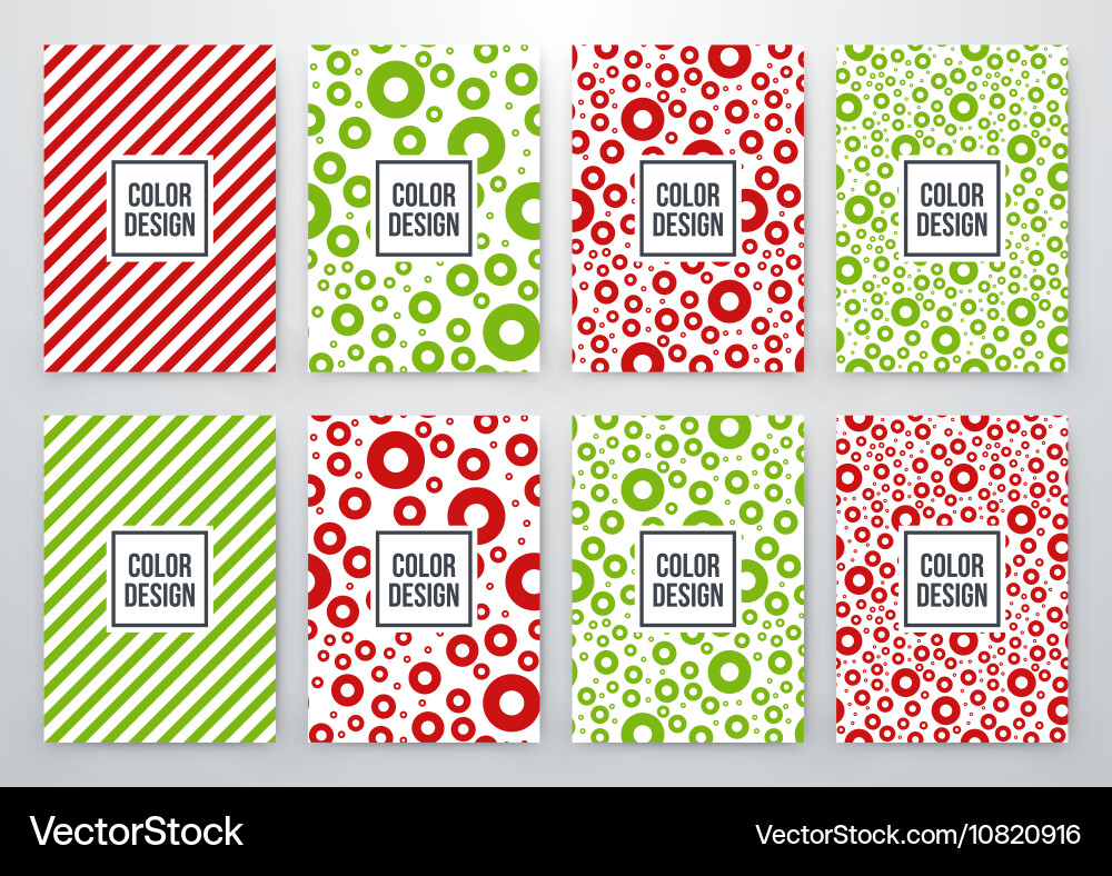 Geometric Pattern Background Set vector image