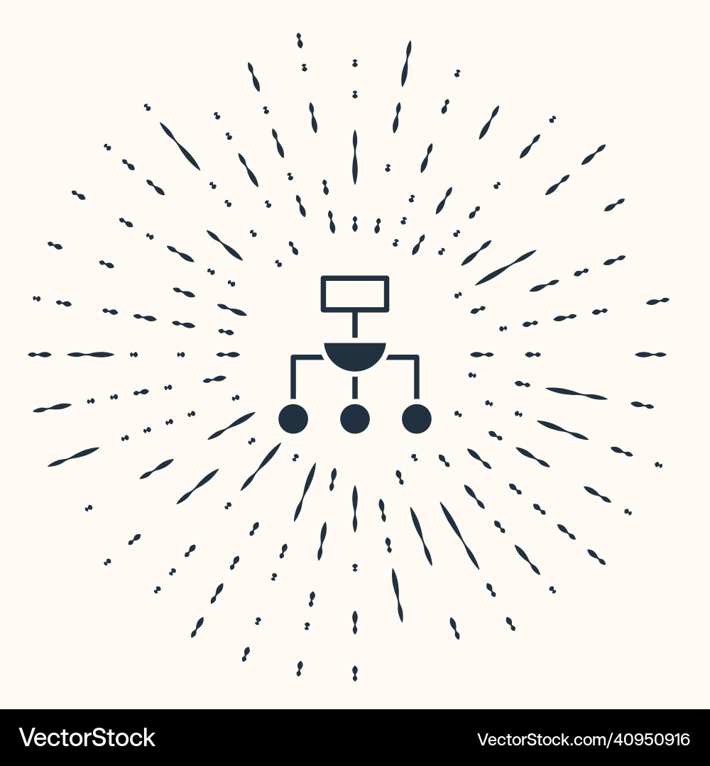 Grey algorithm icon isolated on beige background Grey algorithm icon isolated on beige background vector image