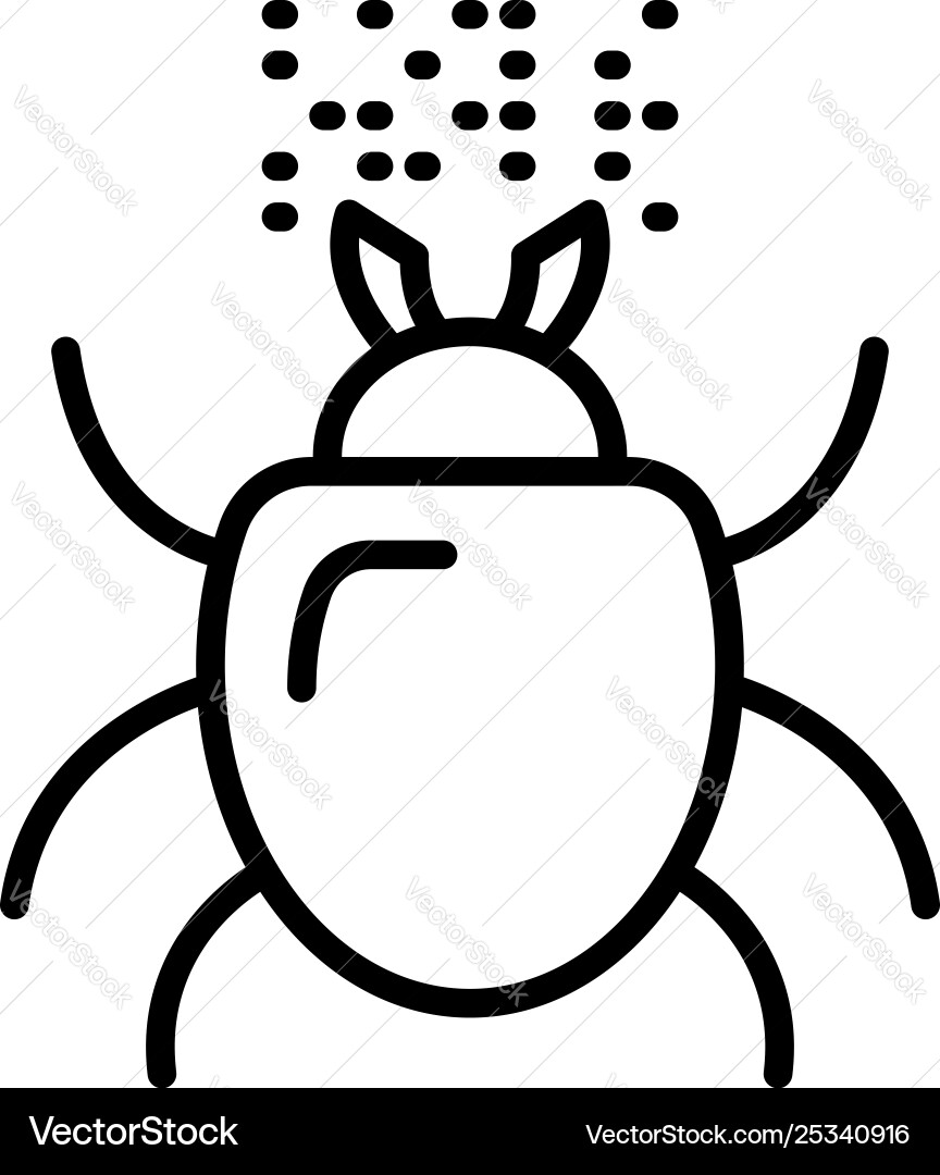 Human mite icon outline style Human mite icon outline style vector image
