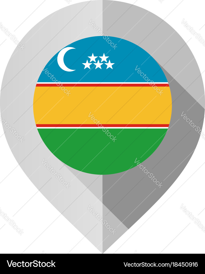 Marker with flag for map vector image