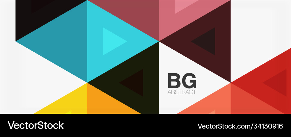 Mosaic triangle pattern abstract background Vector Image