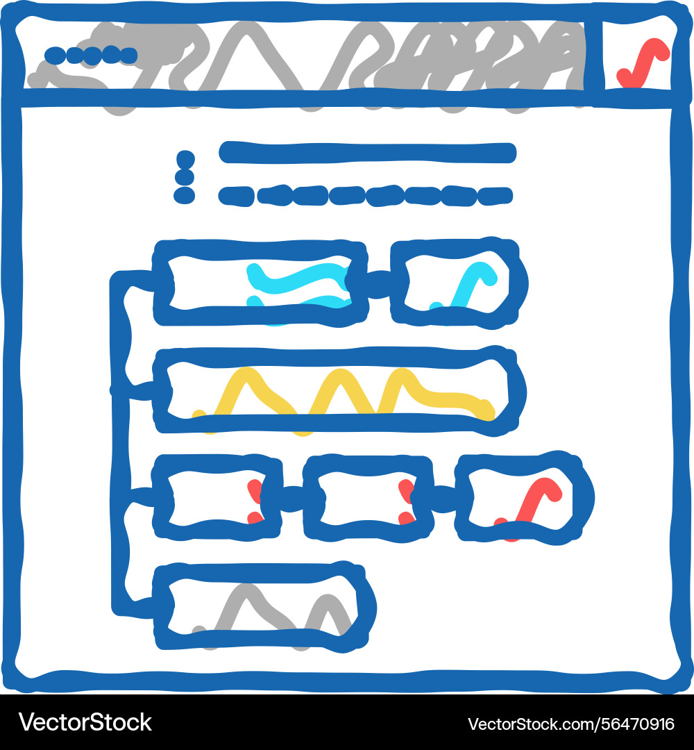 Program hierarchy icon doodle Program hierarchy icon doodle vector image