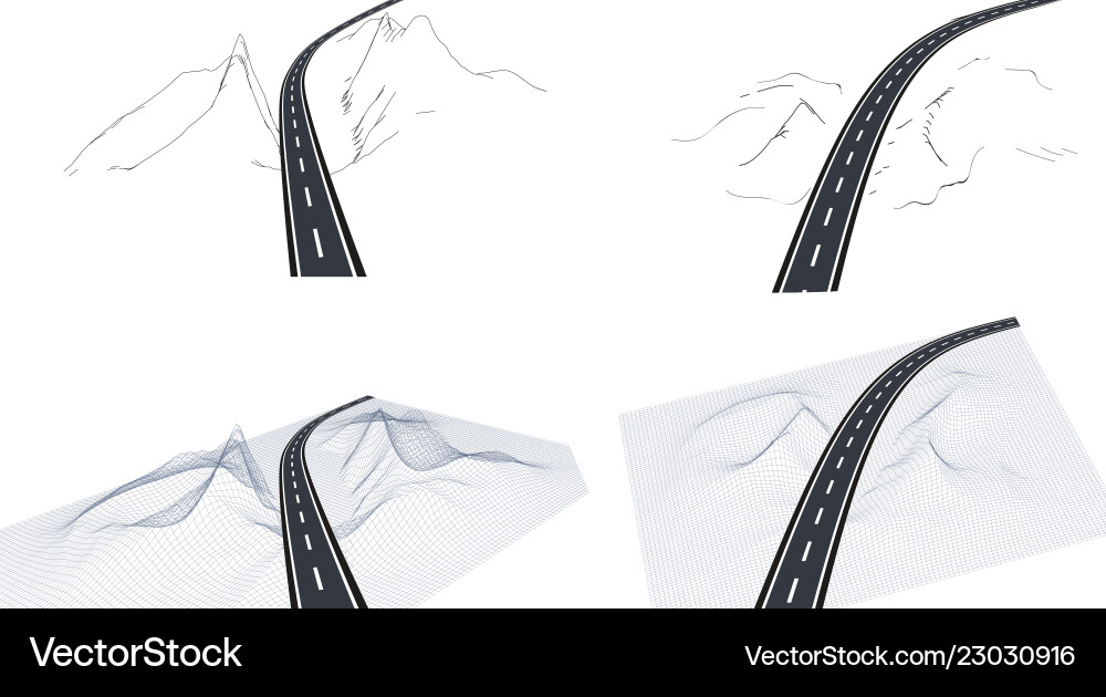 Road highway in 3d on the interface view from Road highway in 3d on the interface view from vector image