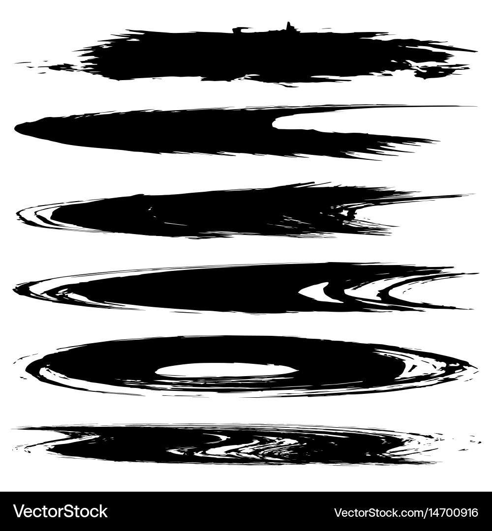 Set dark blobs vector image