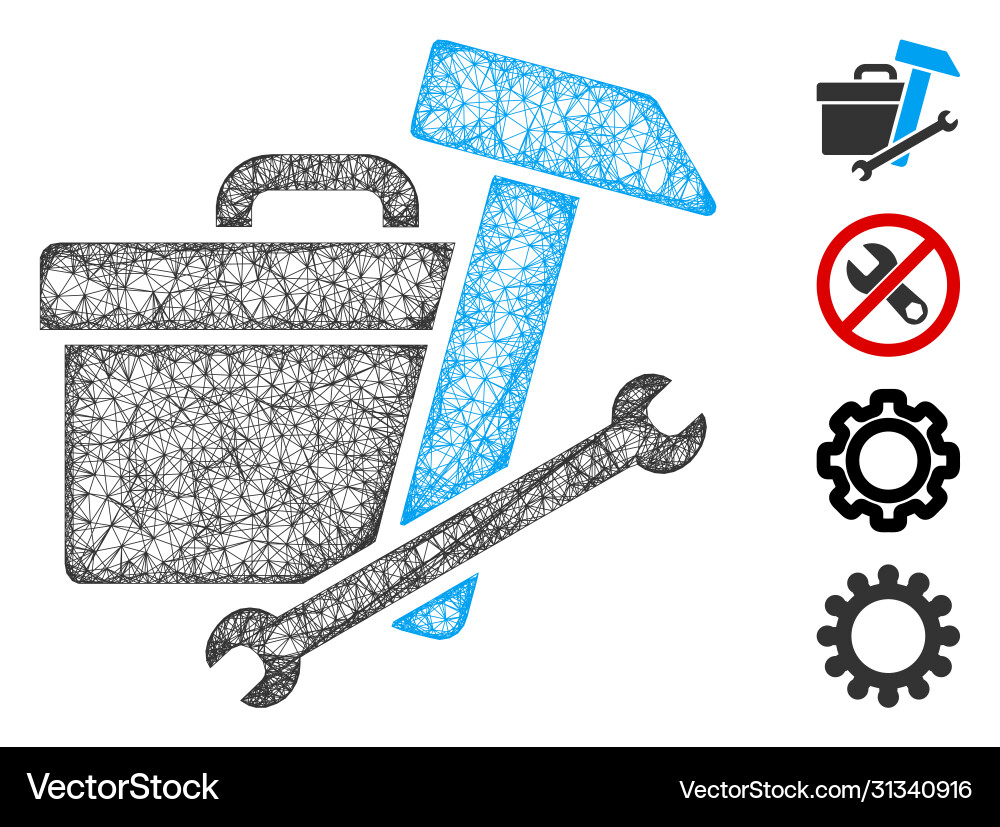 Toolbox web mesh Toolbox web mesh vector image