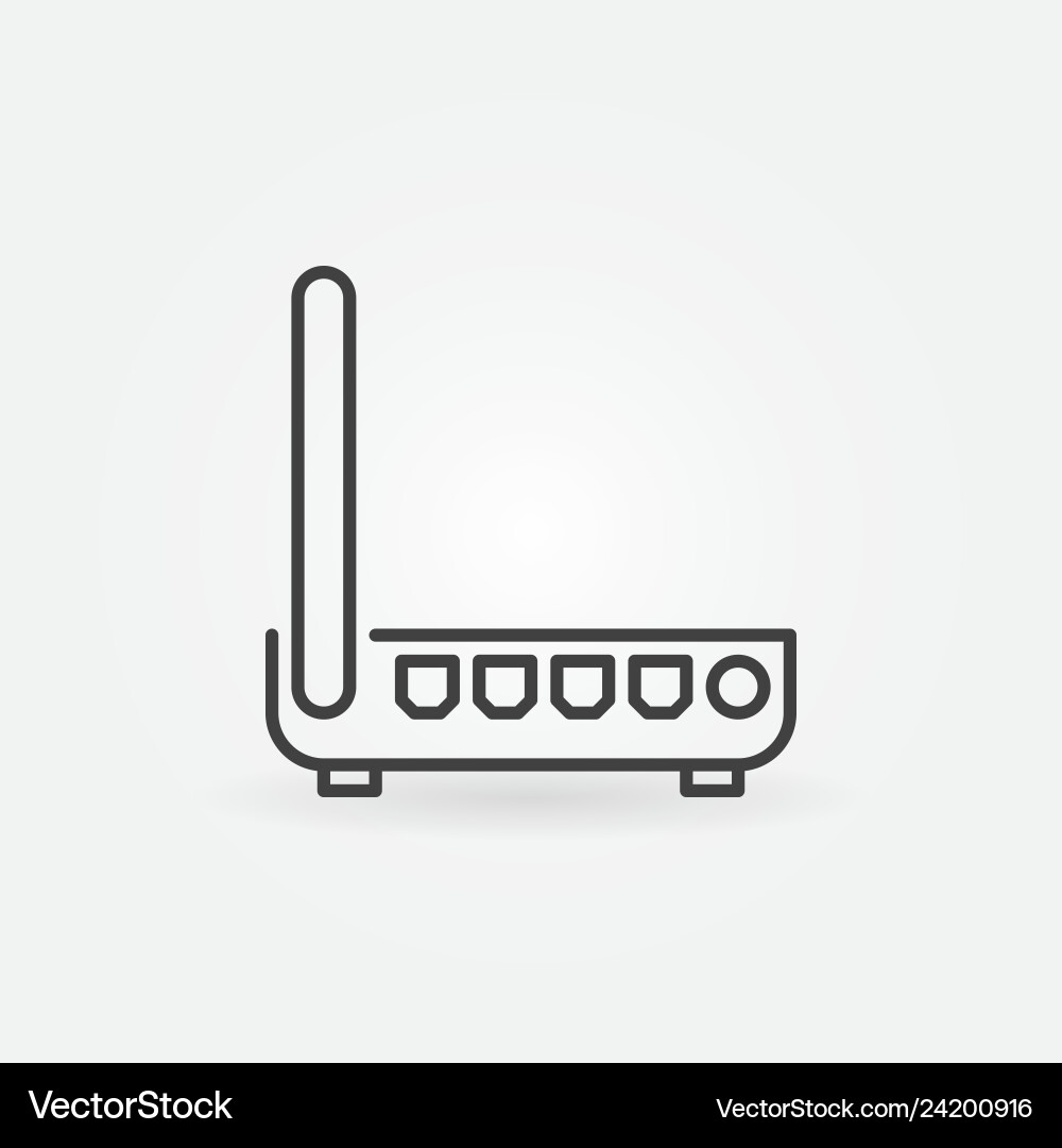 Wireless Router Line Icon vector image