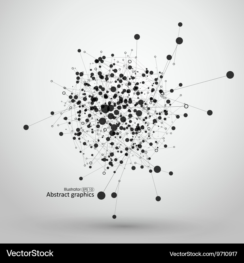 Abstract Connected Nodes vector image