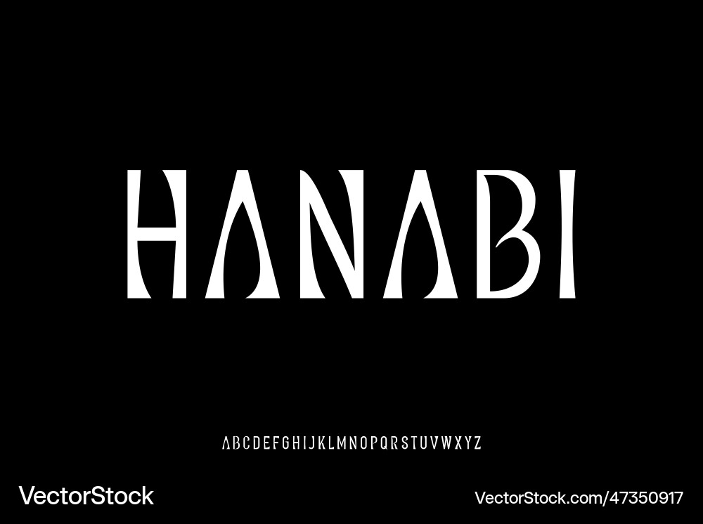 Abstract sharp irregular typeface font Abstract sharp irregular typeface font vector image
