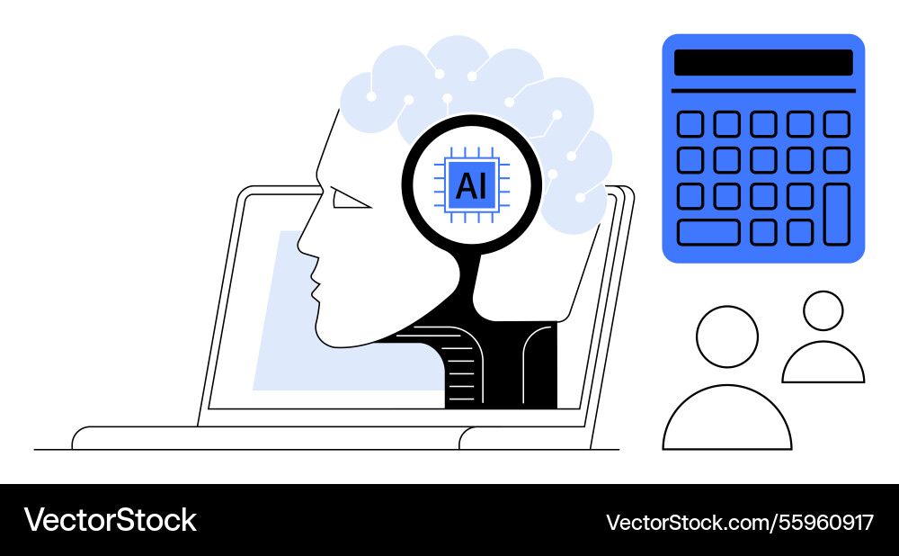 Artificial intelligence integrating vector image