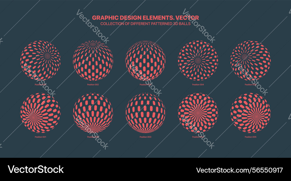Assorted various half tone dash patterned 3d Assorted various half tone dash patterned 3d vector image