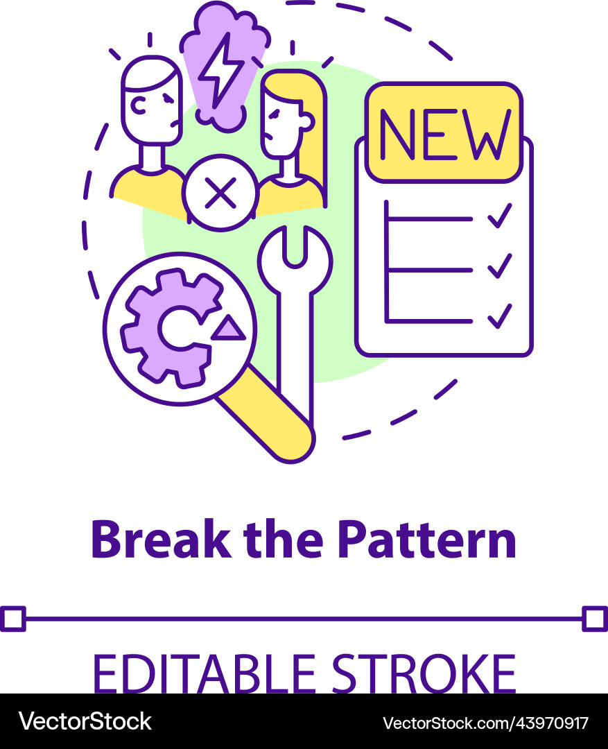 Break pattern concept icon Vector Image
