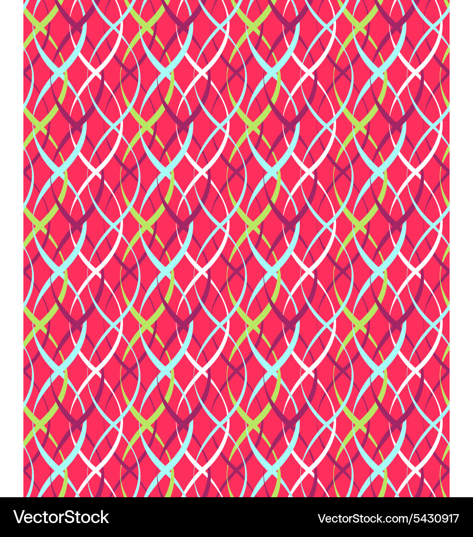 Bright Pigtail Pattern - Vertical Repeat vector image